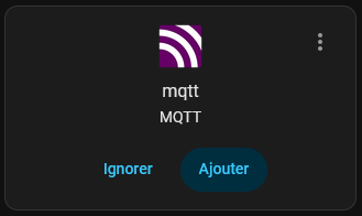 Installation de l'add-on Mosquitto (étape 2)